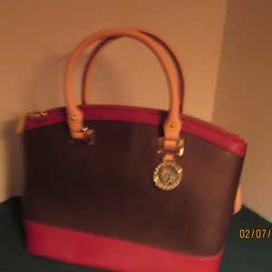 Anne Klein Spring Purse/Pink/Maroon/Brown/NWT